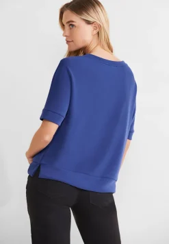 Street One Pullover & Sweatshirts*Seiden Look T-Shirt intense royal blue