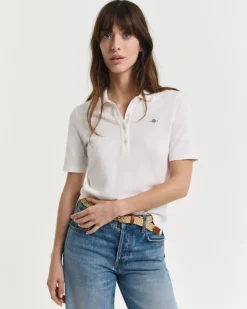 Gant Shirts*Shield Piqué Poloshirt eggshell