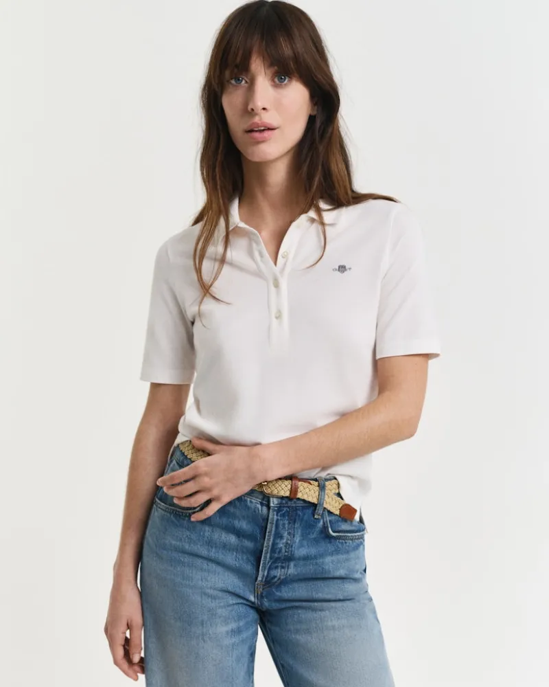 Gant Shirts*Shield Piqué Poloshirt eggshell