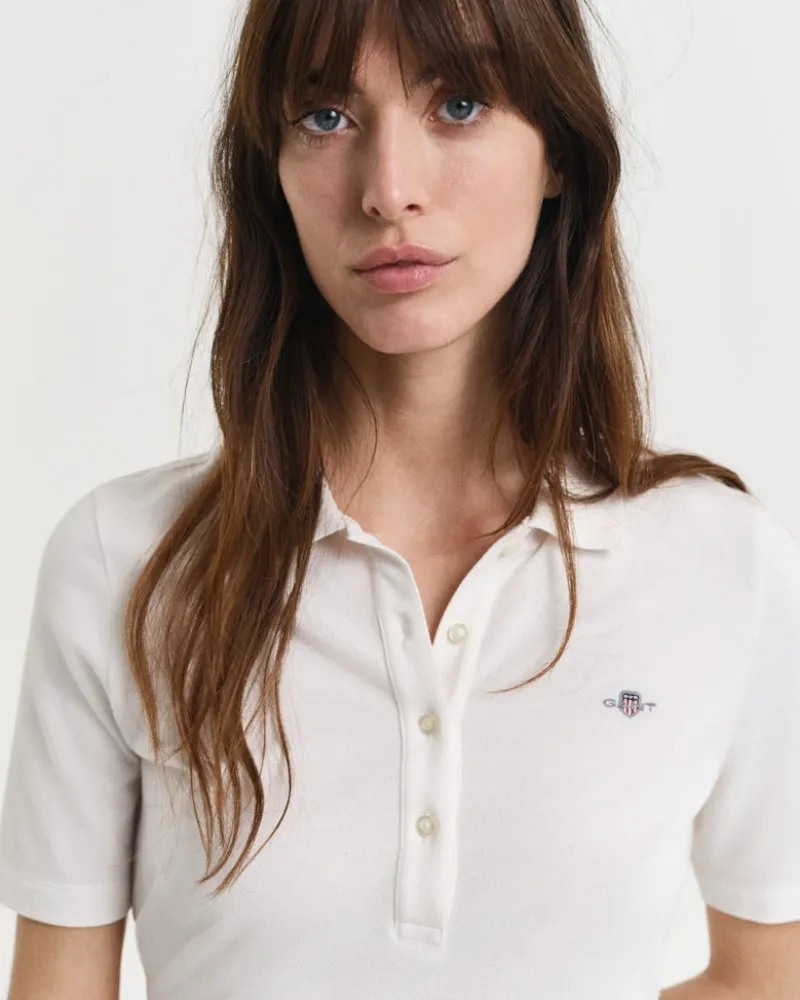 Gant Shirts*Shield Piqué Poloshirt eggshell