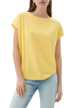 QS Shirts*Shirt aus Lyocellmix Gelb
