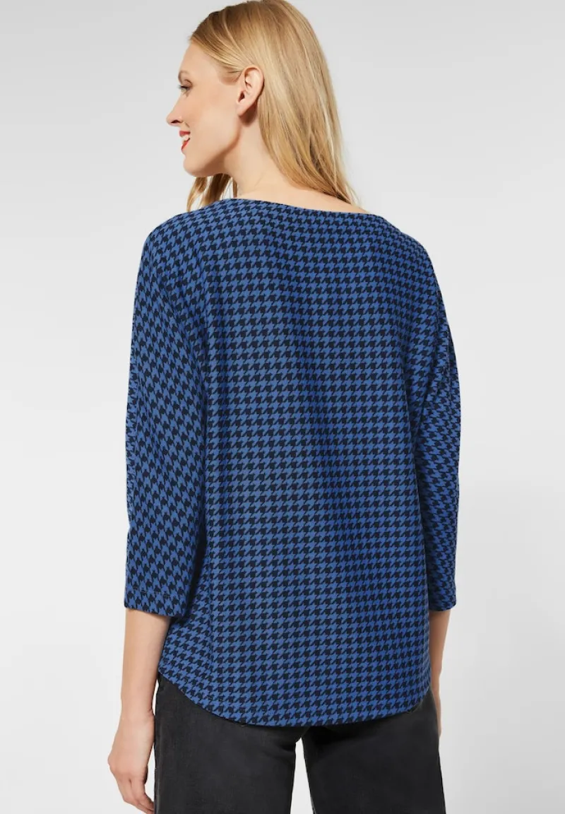 Street One Shirts*Shirt im Jacquard Muster dazzling blue