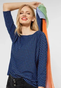 Street One Shirts*Shirt im Jacquard Muster dazzling blue