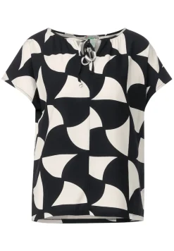 Street One Shirts*Shirt im Materialmix Black