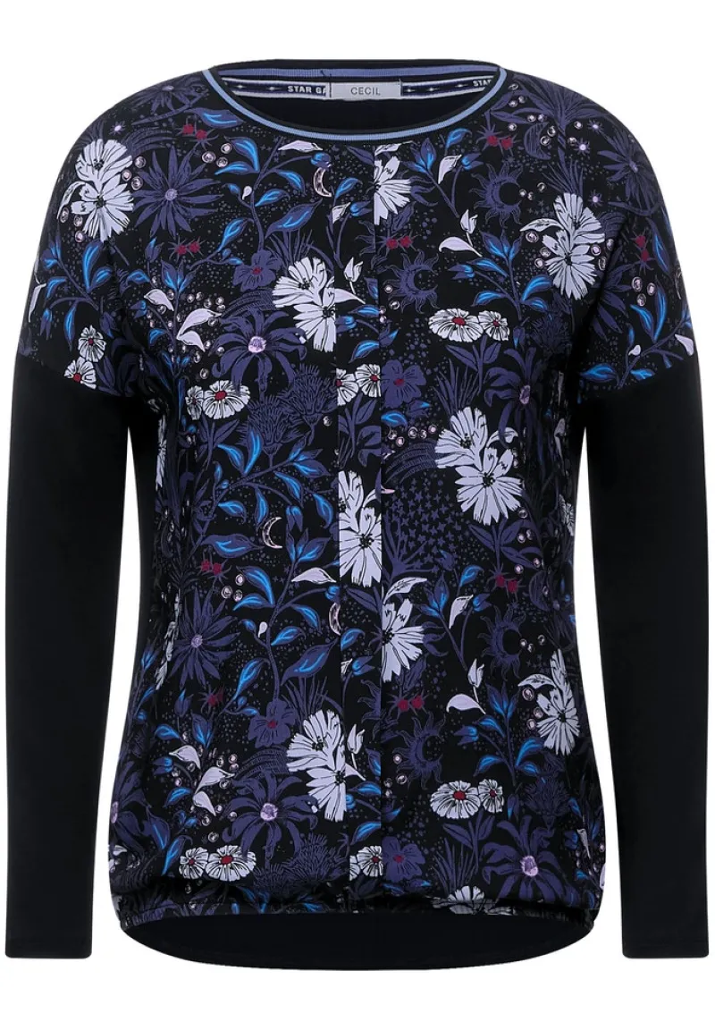 Cecil Shirts*Shirt im Materialmix Black