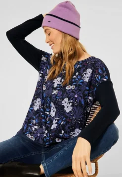 Cecil Shirts*Shirt im Materialmix Black