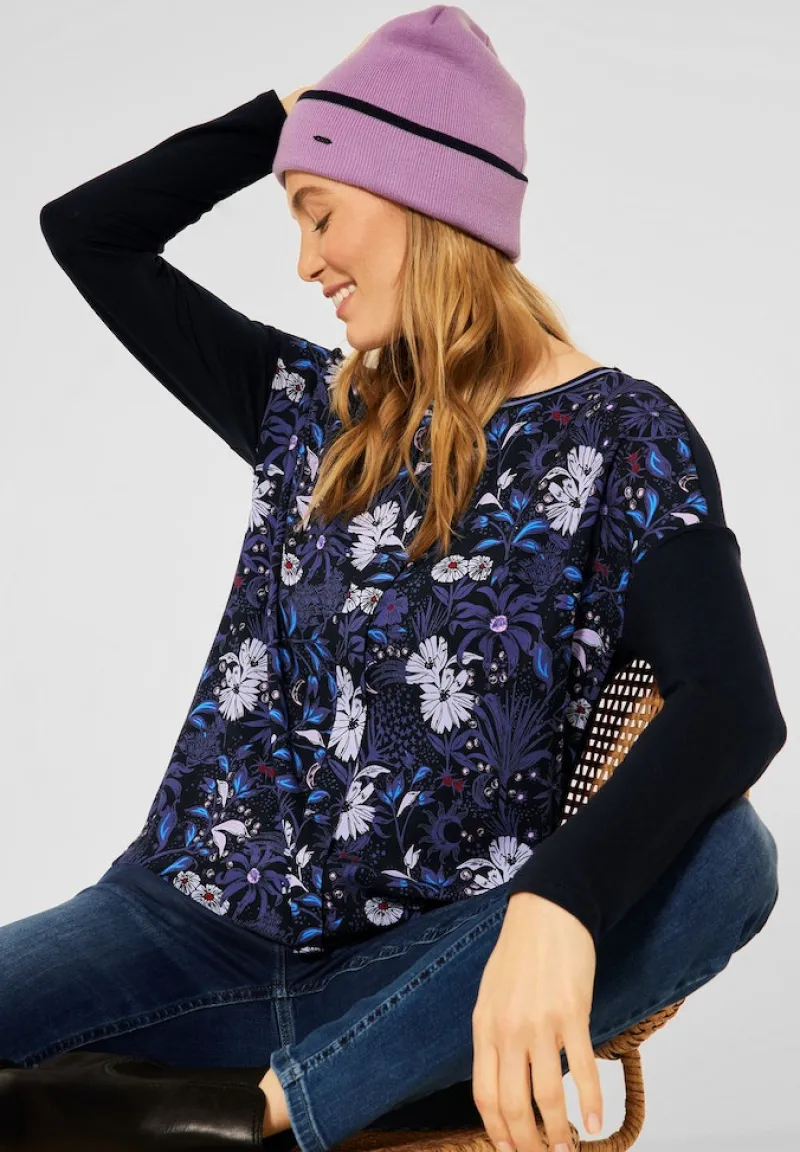 Cecil Shirts*Shirt im Materialmix Black