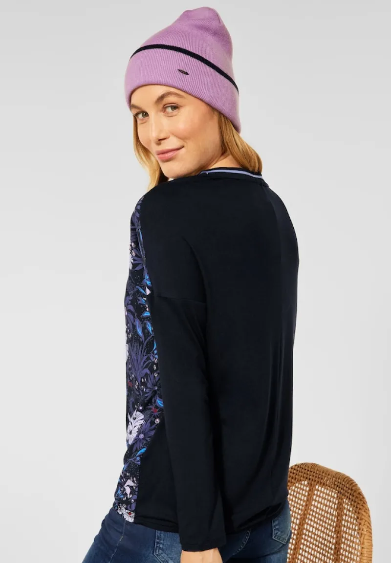 Cecil Shirts*Shirt im Materialmix Black