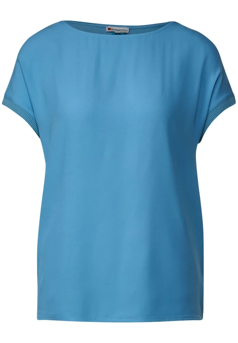 Street One Shirts*Shirt im Materialmix splash blue