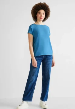 Street One Shirts*Shirt im Materialmix splash blue