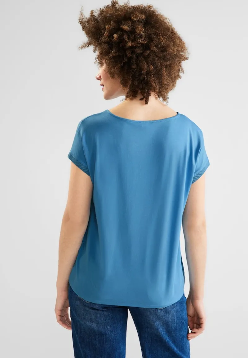 Street One Shirts*Shirt im Materialmix splash blue