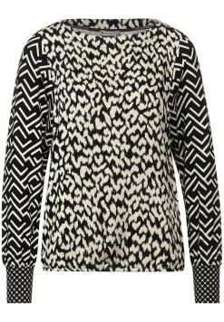 Street One Shirts*Shirt im Printmix Black