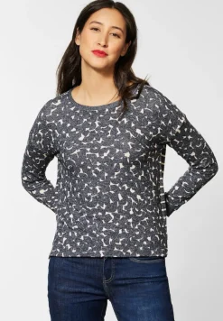 Street One Shirts*Shirt im Printmix deep blue melange