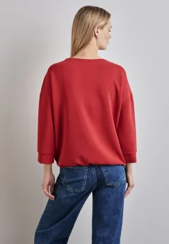 Street One Shirts*Shirt im Silk Look mandarin red