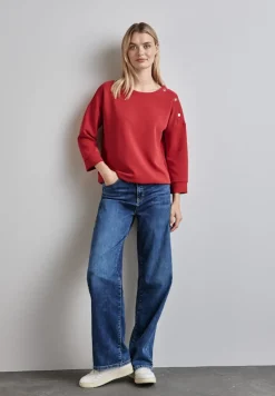 Street One Shirts*Shirt im Silk Look mandarin red