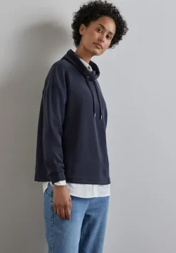 Street One Shirts*Shirt im Silk Look night sky blue