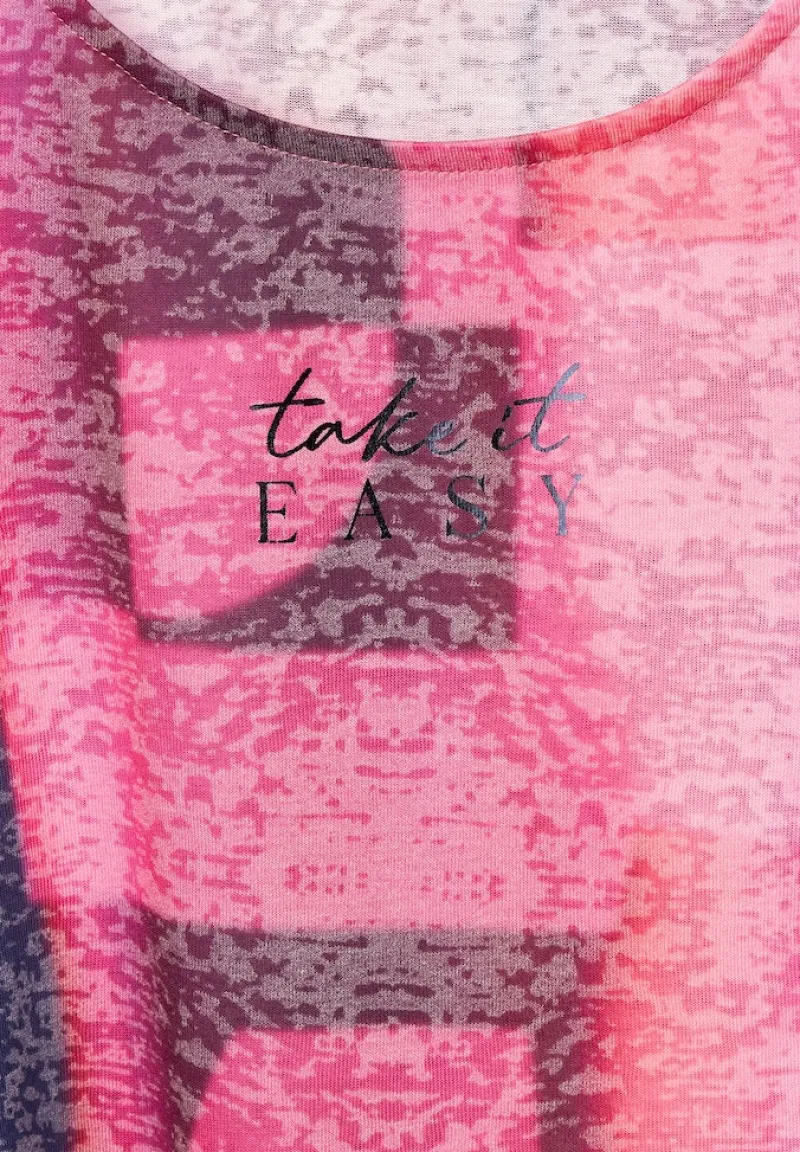 Street One Shirts*Shirt in Ausbrenneroptik Coral Blossom