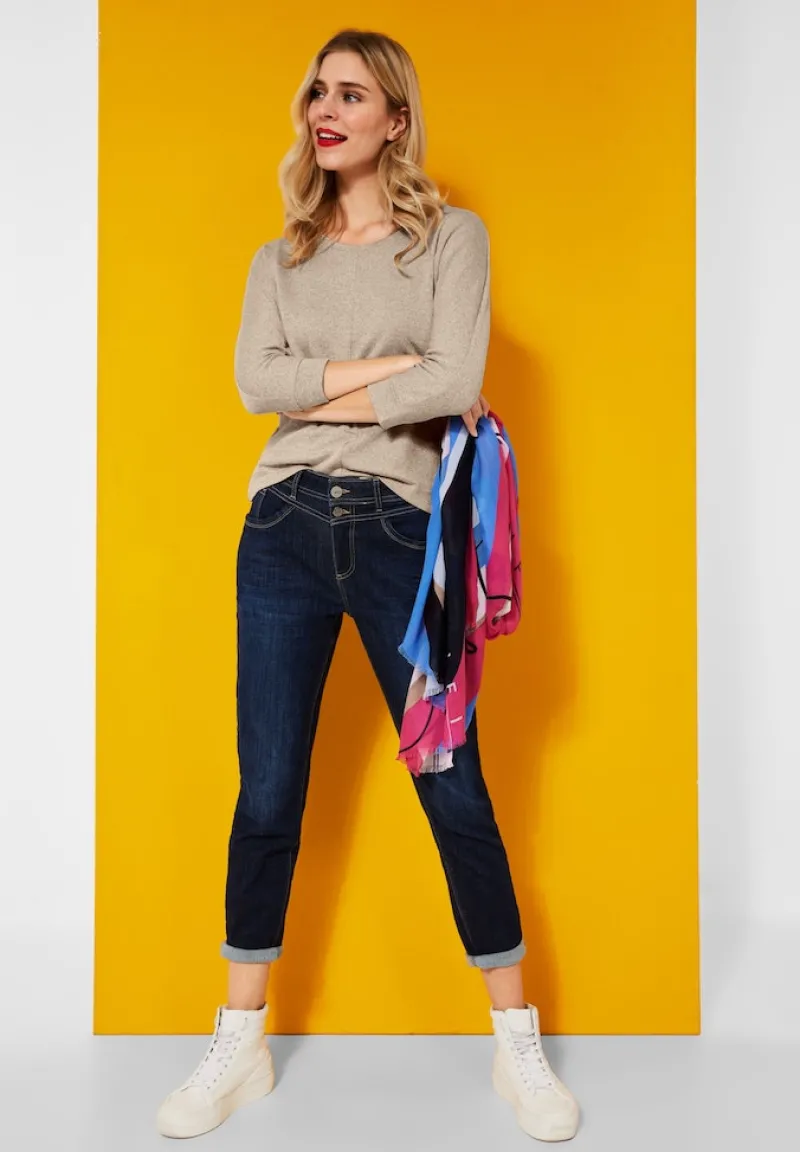 Street One Shirts*Shirt in Melange buff sand melange