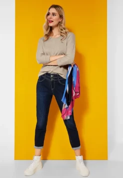 Street One Shirts*Shirt in Melange buff sand melange