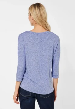 Street One Shirts*Shirt in Melange dazzling blue melange