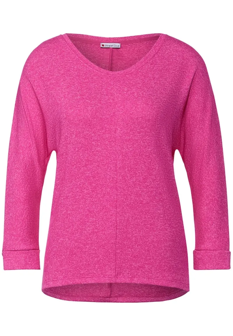 Street One Shirts*Shirt in Melange lavish pink melange