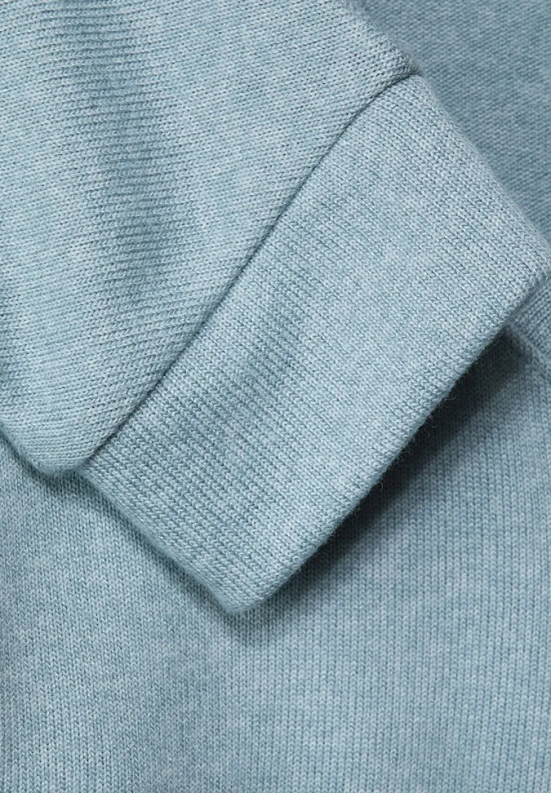 Street One Shirts*Shirt in Melange milky jade melange