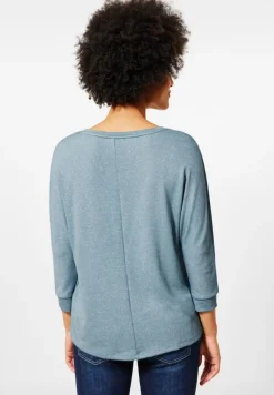 Street One Shirts*Shirt in Melange milky jade melange