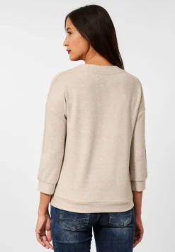 Street One Shirts*Shirt in Melange Optik buff sand melange