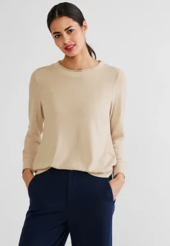 Street One Shirts*Shirt in Melange Optik light smooth sand melange