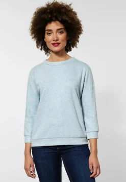 Street One Shirts*Shirt in Melange Optik milky jade melange