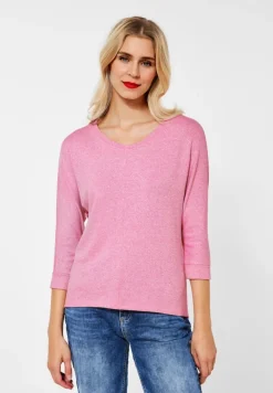 Street One Shirts*Shirt in Melange pink crush melange