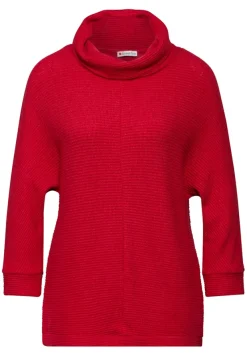 Street One Shirts*Shirt in Strick-Optik autumn red