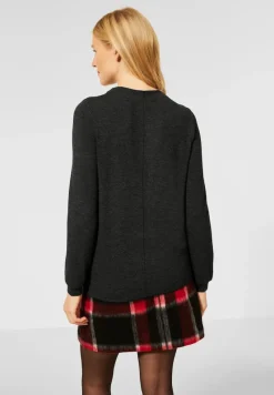 Street One Pullover & Sweatshirts*Shirt in Unifarbe anthracite melange