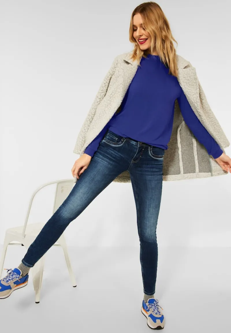 Street One Pullover & Sweatshirts*Shirt in Unifarbe eminent blue