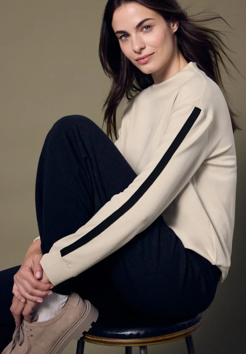 STREET ONE STUDIO Shirts*Shirt mit Akzentstreifen soft fawn beige