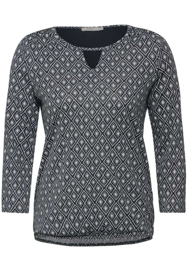 Cecil Shirts*Shirt mit Cut Out deep charcoal grey