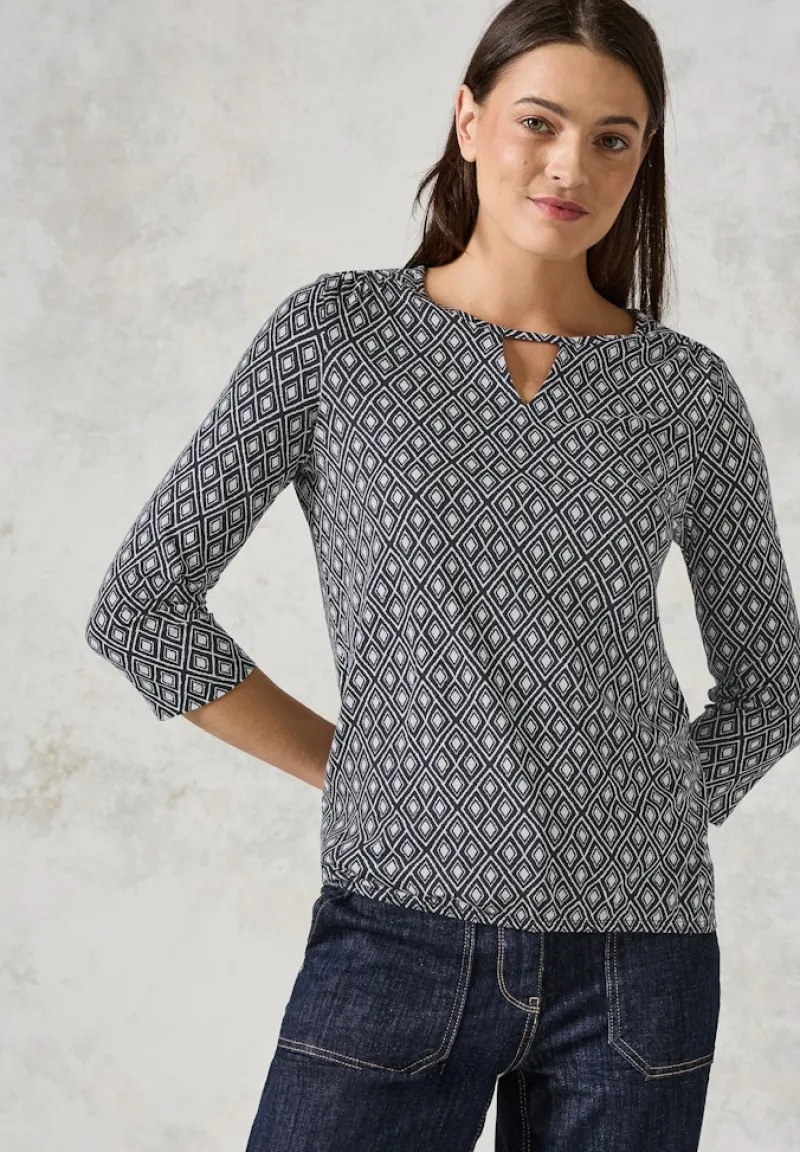 Cecil Shirts*Shirt mit Cut Out deep charcoal grey