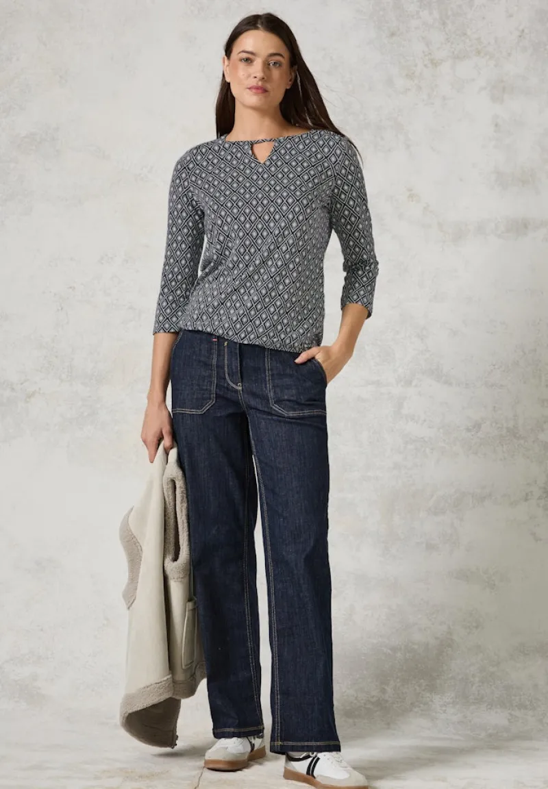 Cecil Shirts*Shirt mit Cut Out deep charcoal grey