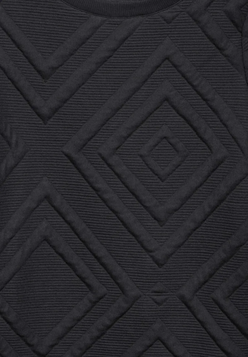 Cecil Pullover & Sweatshirts*Shirt mit 3D Strukturmuster deep charcoal grey