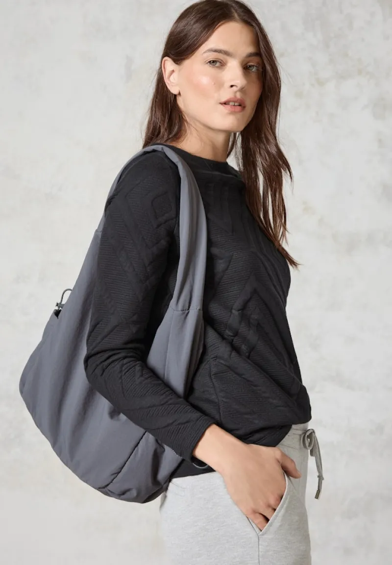 Cecil Pullover & Sweatshirts*Shirt mit 3D Strukturmuster deep charcoal grey