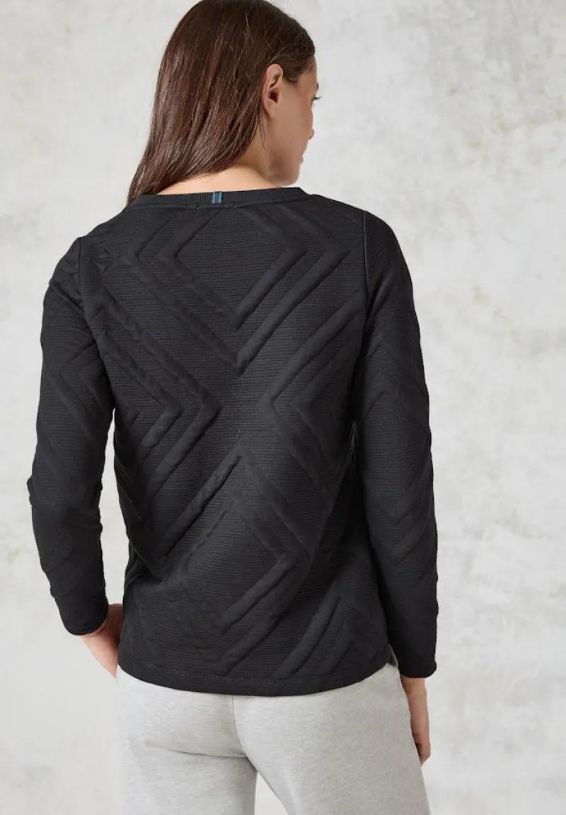 Cecil Pullover & Sweatshirts*Shirt mit 3D Strukturmuster deep charcoal grey