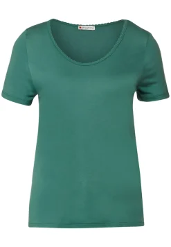 Street One Shirts*Shirt mit Dekosaum lagoon green