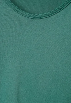 Street One Shirts*Shirt mit Dekosaum lagoon green