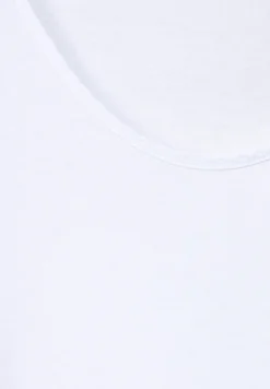 Street One Shirts*Shirt mit Dekosaum white