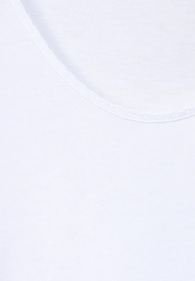 Street One Shirts*Shirt mit Dekosaum white