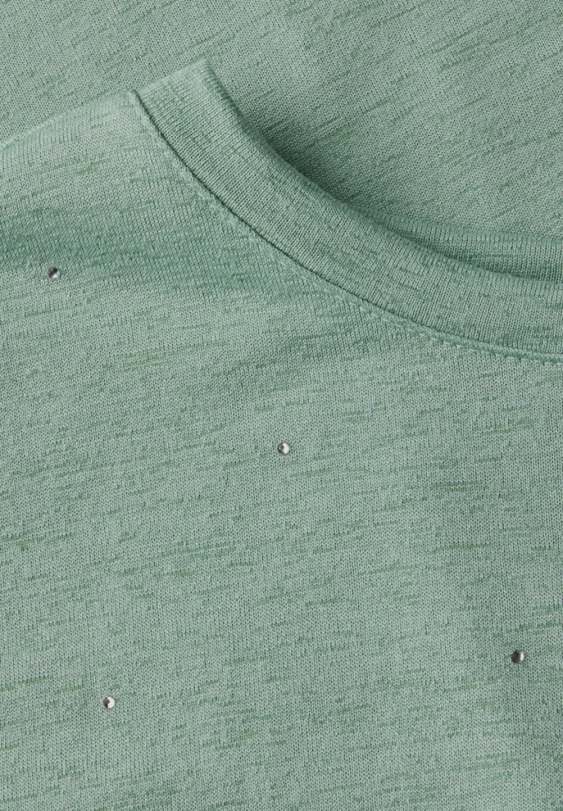 Cecil Shirts*Shirt mit Dekosteinen matcha green