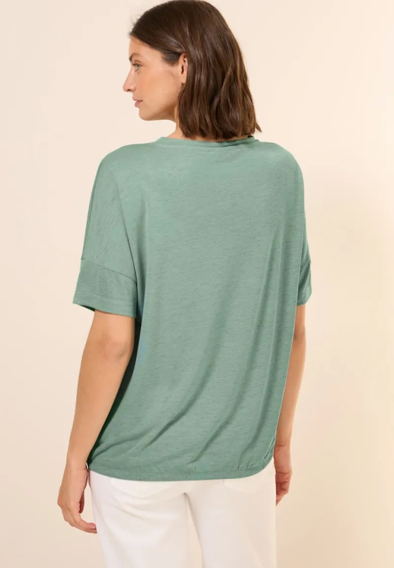 Cecil Shirts*Shirt mit Dekosteinen matcha green