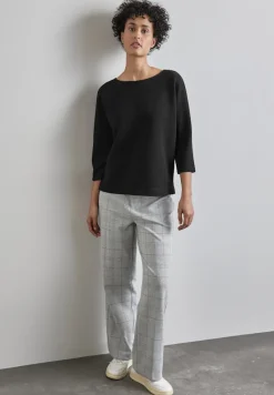 Street One Pullover & Sweatshirts*Shirt mit feiner Struktur Black