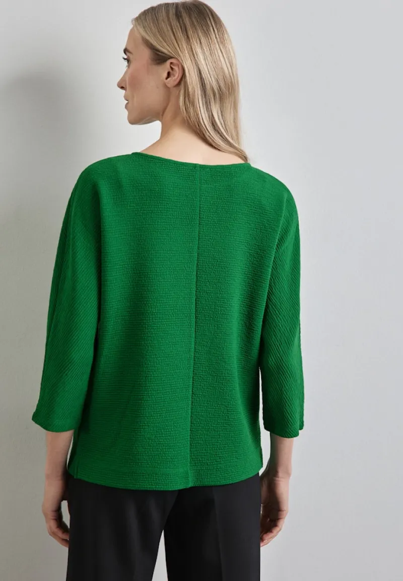 Street One Pullover & Sweatshirts*Shirt mit feiner Struktur vibrant green