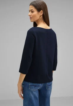 Street One Shirts*Shirt mit feiner Struktur deep blue